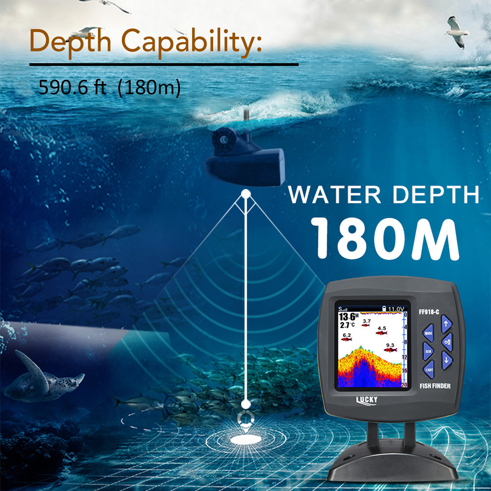 Fish Finder Wired Transducer S - Fish Finder Transducer のレビューと価格