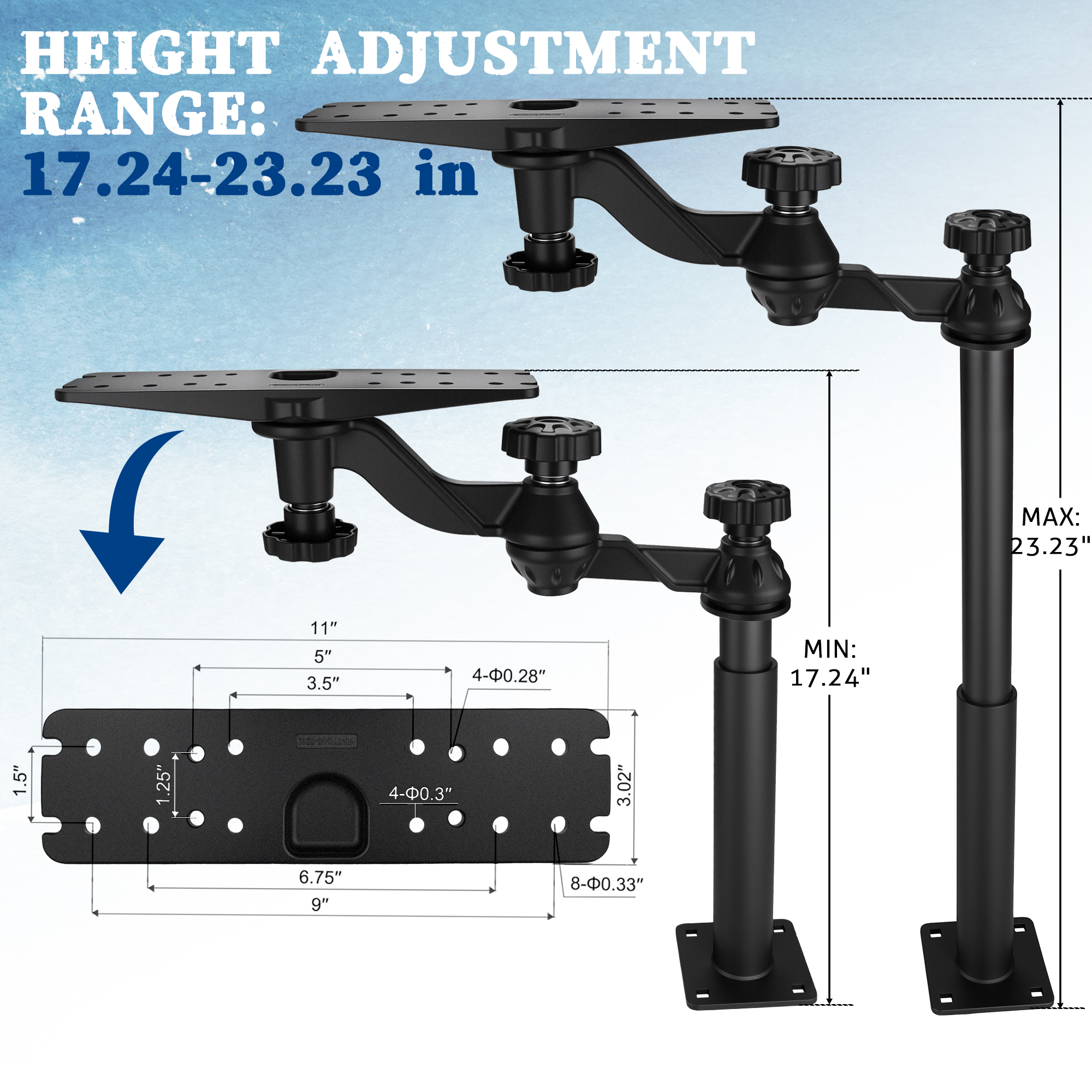 Telescoping Fish Finder Mount  - Fish Finder のレビューと価格