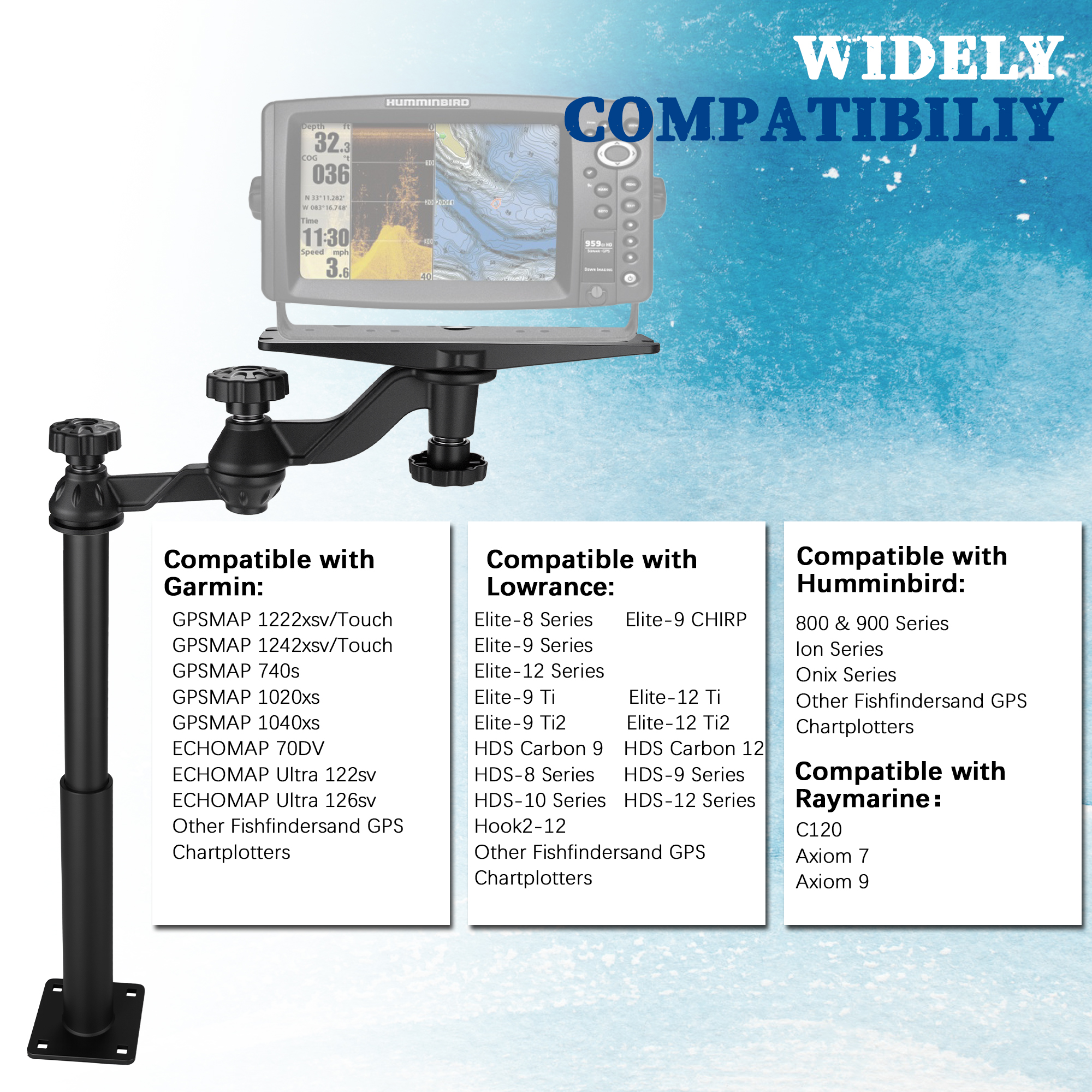Telescoping Fish Finder Mount  - Fish Finder のレビューと価格