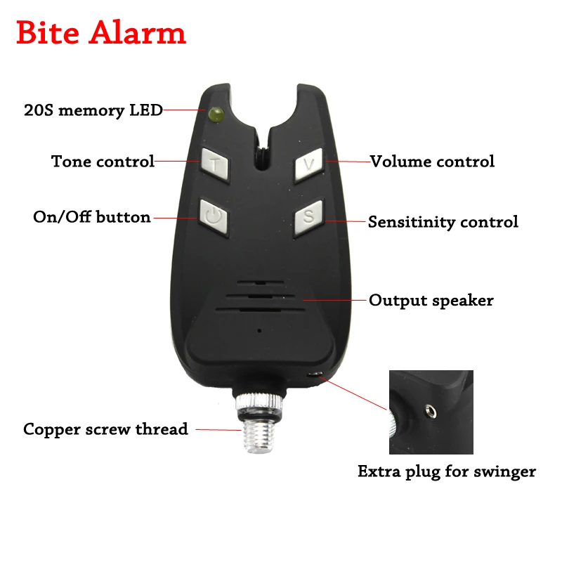 JSFUN 3PCS Carp Fishing Alarm  - Fish Alarm のレビューと価格