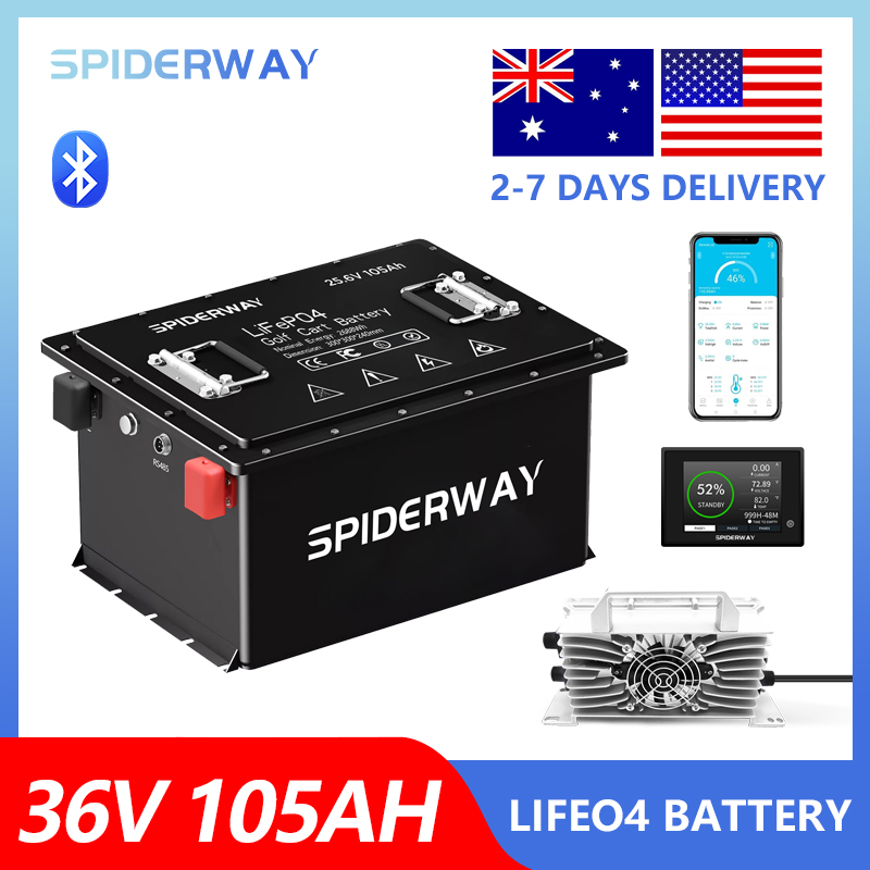 36V 105Ah Golf Cart LiFePO4 Li - Fish Finder Charger のレビューと価格