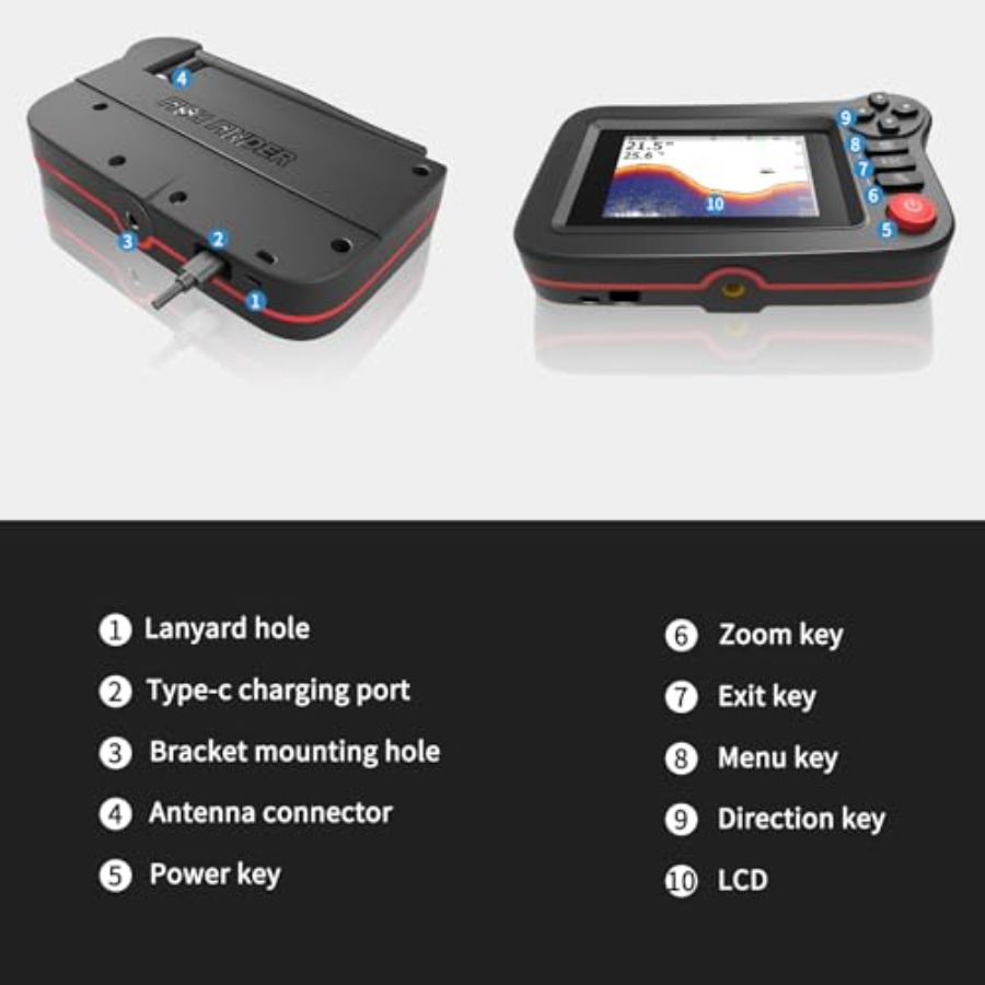 Handheld Fish Finder for kayak - Fish Finder Transducer のレビューと価格