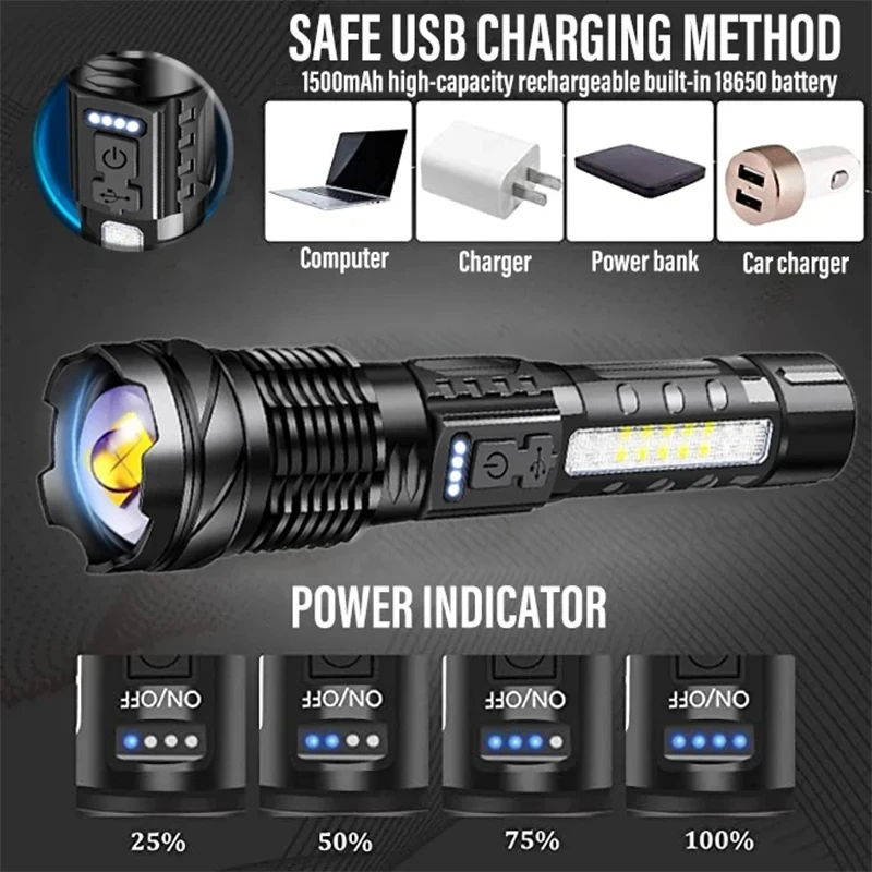 Powerful LED Flashlight Rechar - Fishing Light のレビューと価格