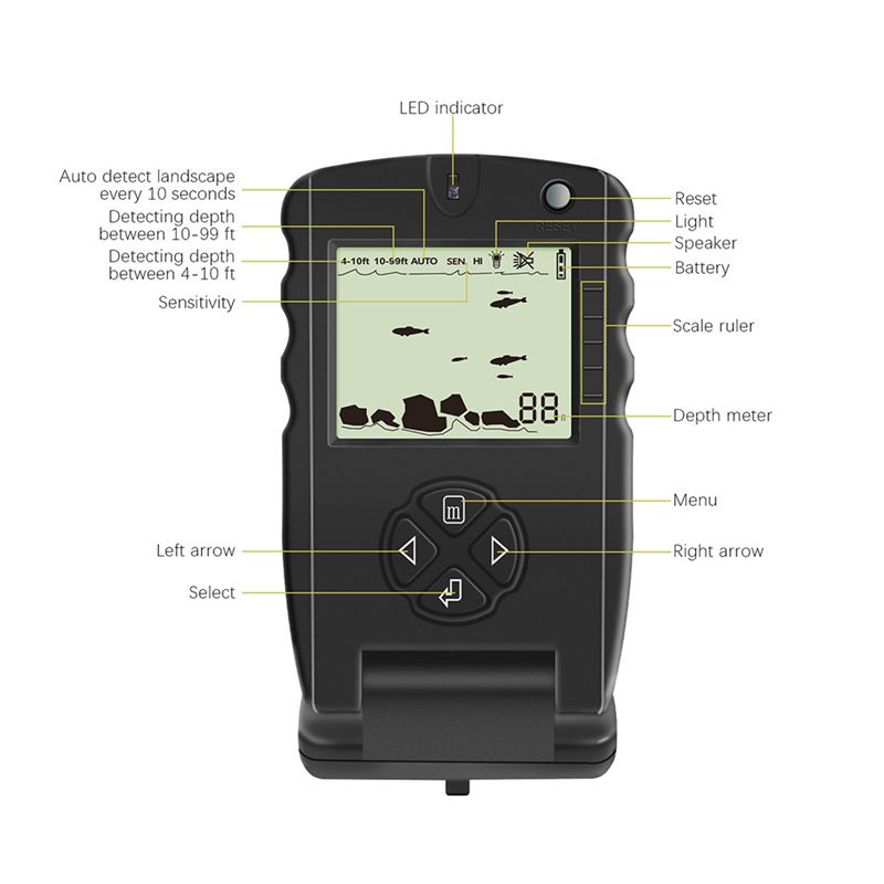 New Portable Fish Finder, Ice  - Fish Finder Portable のレビューと価格