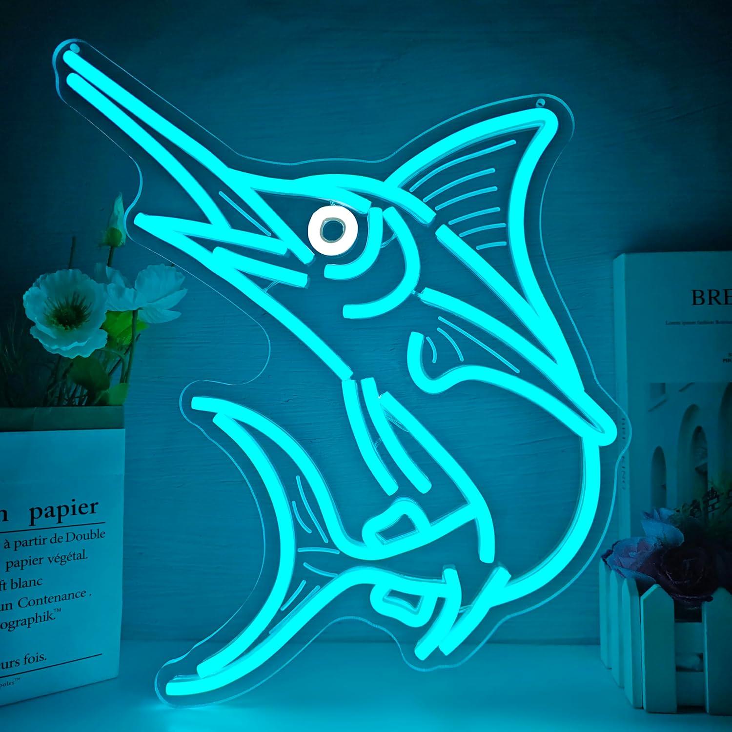 Marlin Fish Neon Sign Deep Sea - Fishing Light のレビューと価格