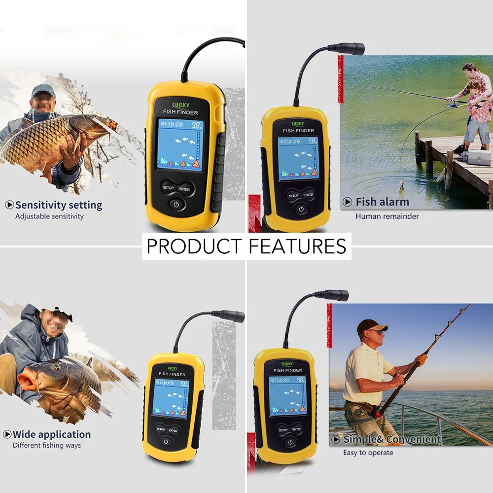 Lucky LCD Color Screen Portabl - Fish Finder Portable のレビューと価格
