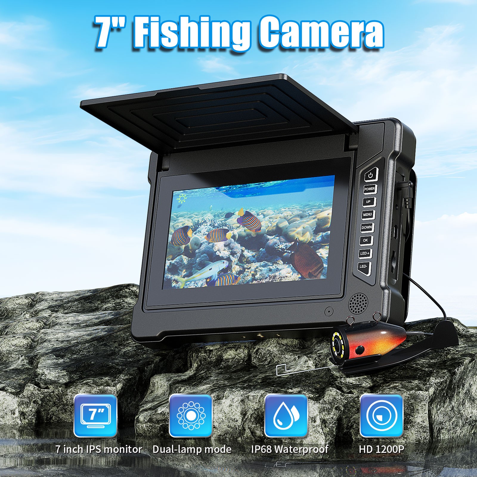 7 Inch 15M 1200TVL Underwater  - Fish Finder Cable のレビューと価格