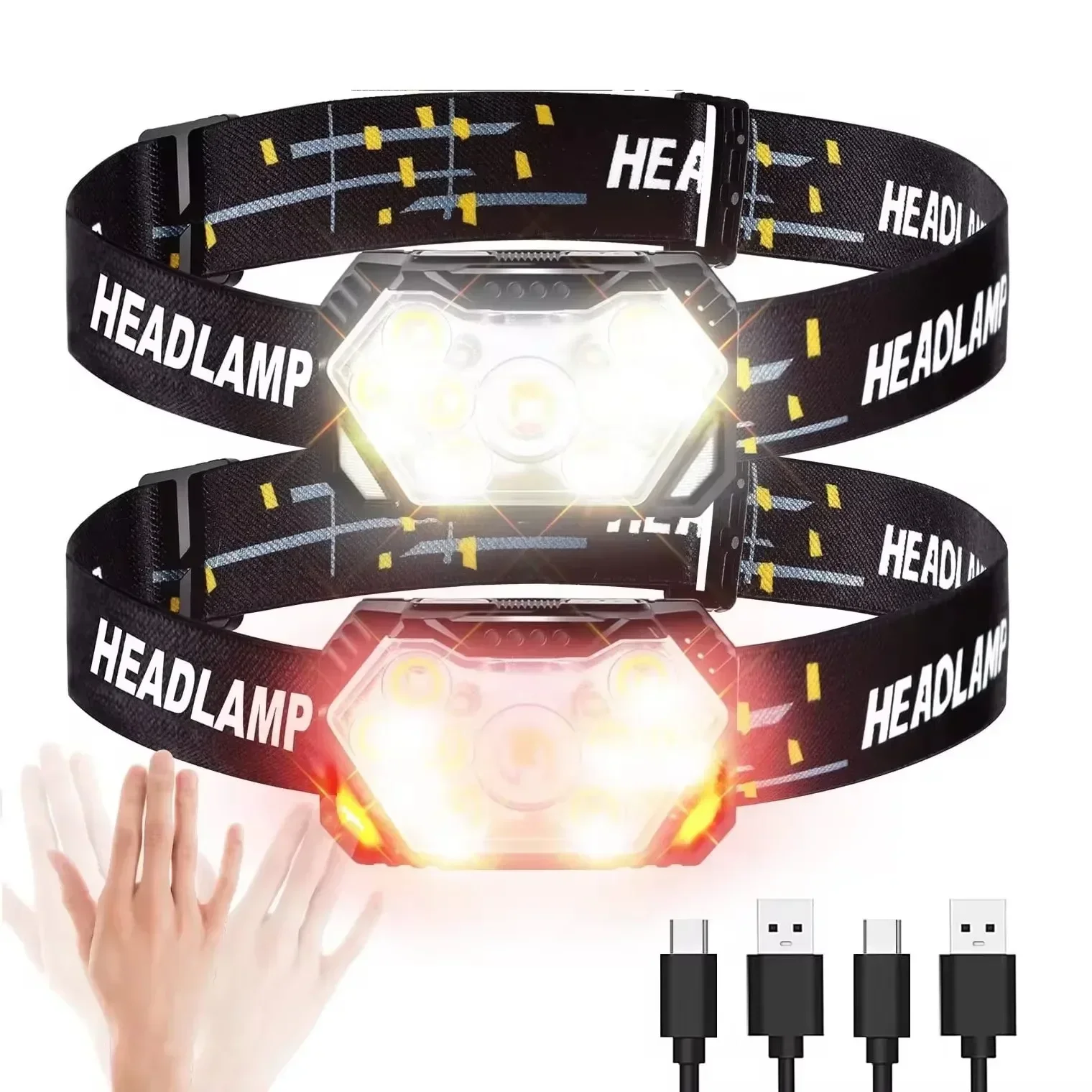 Powerful LED Sensor Headlamp U - Fish Finder Battery のレビューと価格