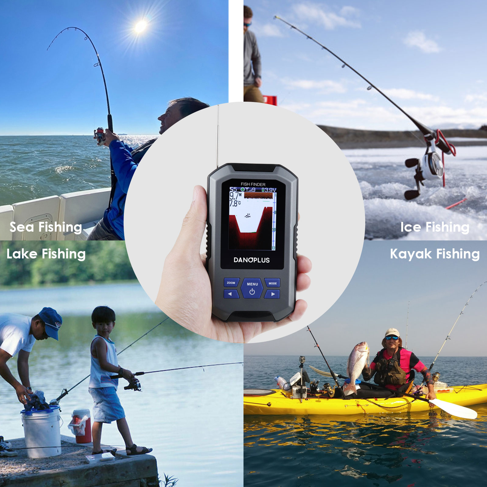 Fish Finder Wireless Sonar Sen - Fish Finder のレビューと価格