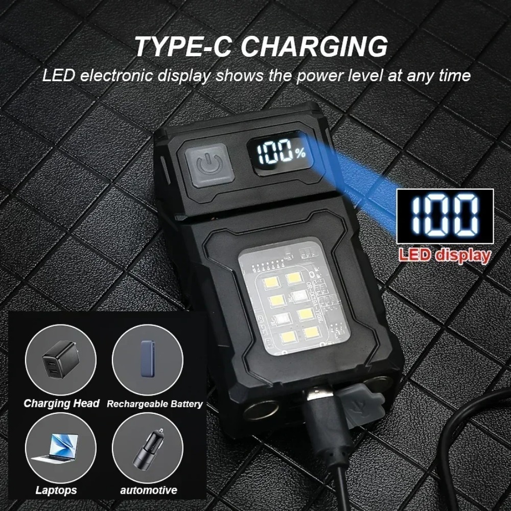 180° Rotatable LED Flashlight  - Fishing Light のレビューと価格