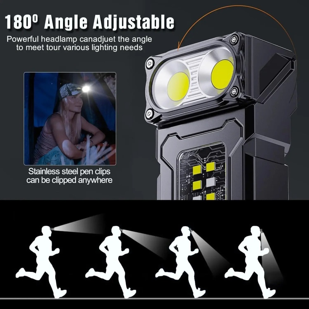 180° Rotatable LED Flashlight  - Fishing Light のレビューと価格