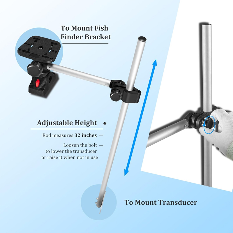 360° Rotation ,Marine Fish Fin - Fish Finder Mount のレビューと価格