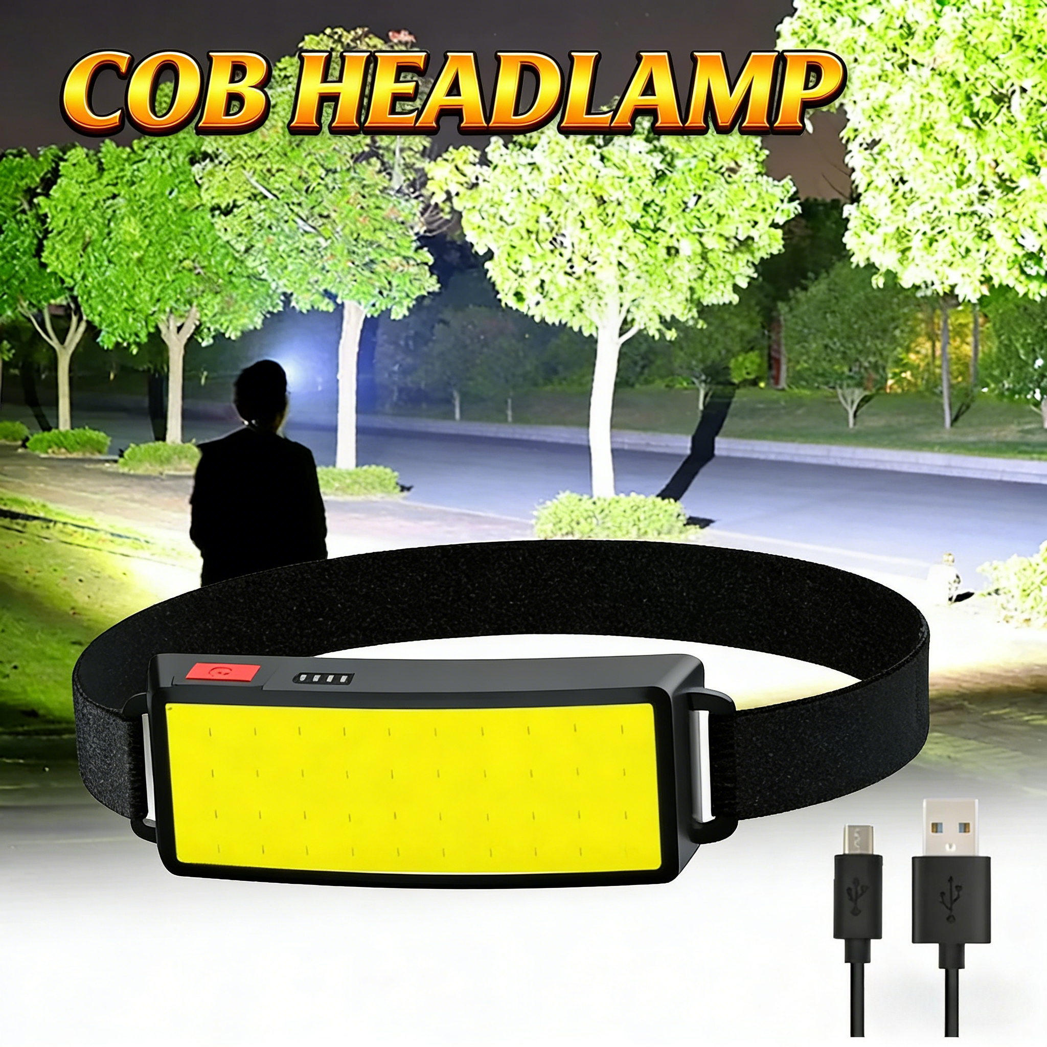 COB Portable LED Headlights Ou - Fish Finder Battery のレビューと価格
