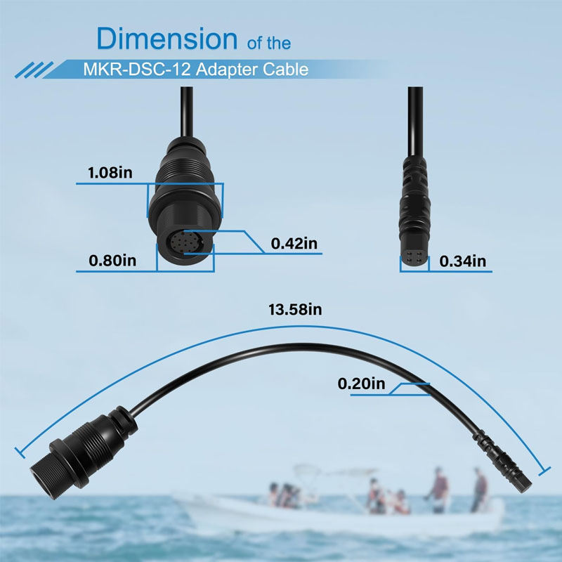 1852081 MKR-DSC-12  4-Pin Fish - Fish Finder Cable のレビューと価格