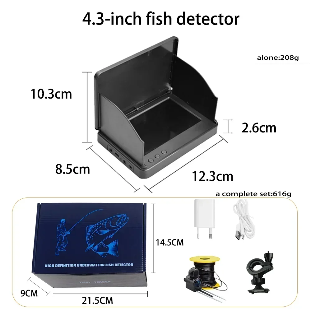 YS43A 4.3-inch Fish Detector U - Fish Finder Battery のレビューと価格