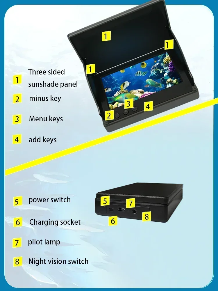 YS43A 4.3-inch Fish Detector U - Fish Finder Battery のレビューと価格