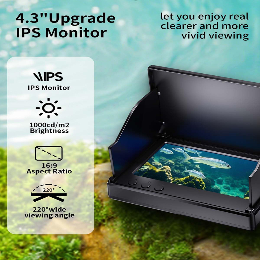 FOURQ Handheld 1080P 4.3'' LCD - Fish Finder Portable のレビューと価格