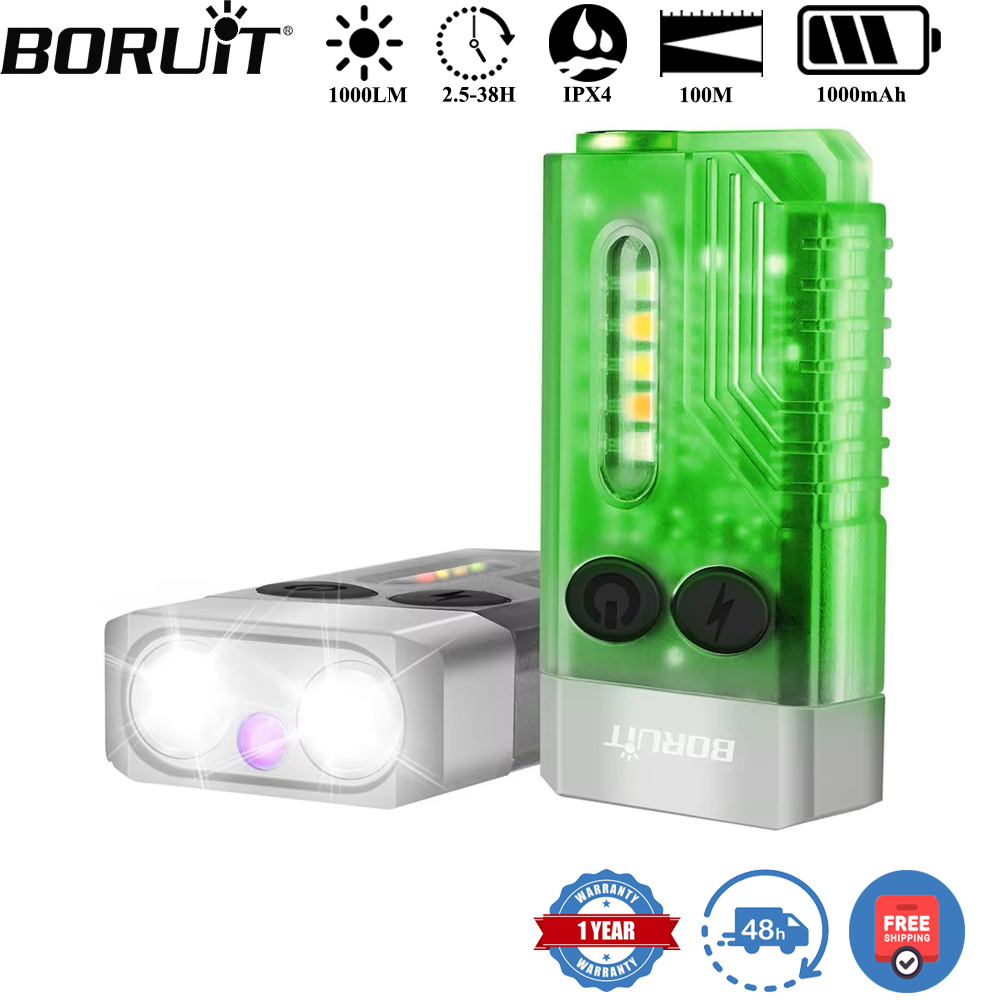 BORUiT V10 Keychain UV LED EDC - Fishing Light のレビューと価格