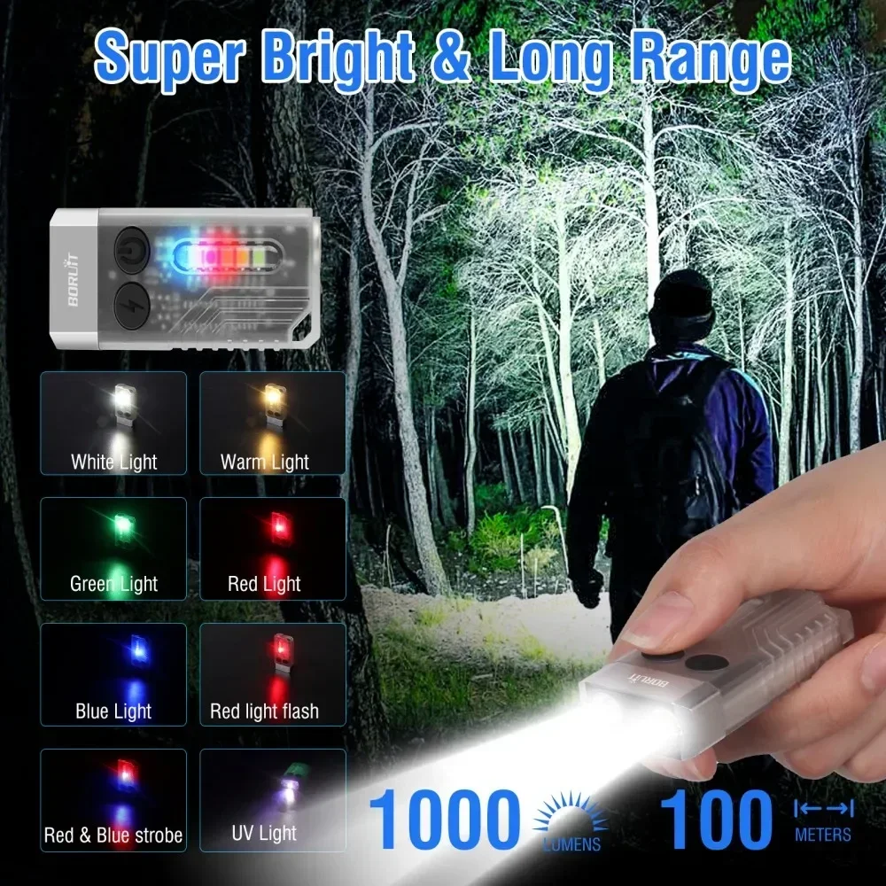 BORUiT V10 Keychain UV LED EDC - Fishing Light のレビューと価格