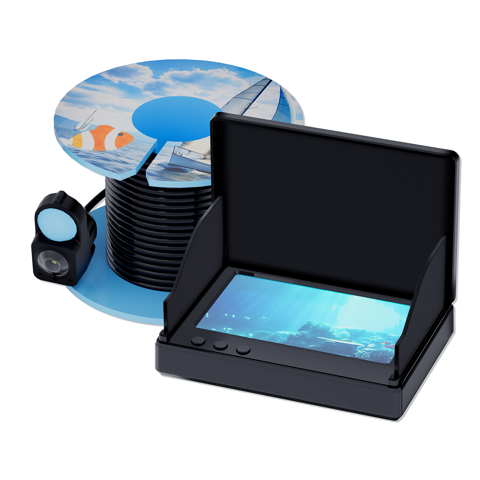 4.3 Inch Underwater 15/30M Fis - Fishing Camera のレビューと価格