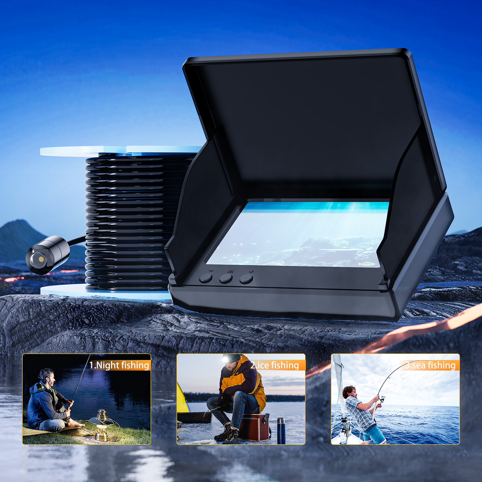 4.3 Inch Underwater 15/30M Fis - Fishing Camera のレビューと価格