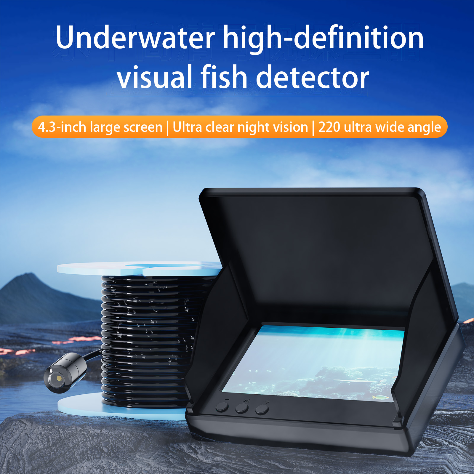 4.3 Inch Underwater 15/30M Fis - Fishing Camera のレビューと価格