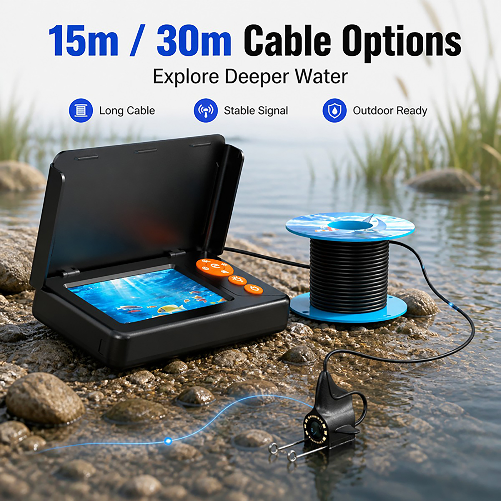 1080P HD Underwater Camera Fis - Fish Finder Portable のレビューと価格