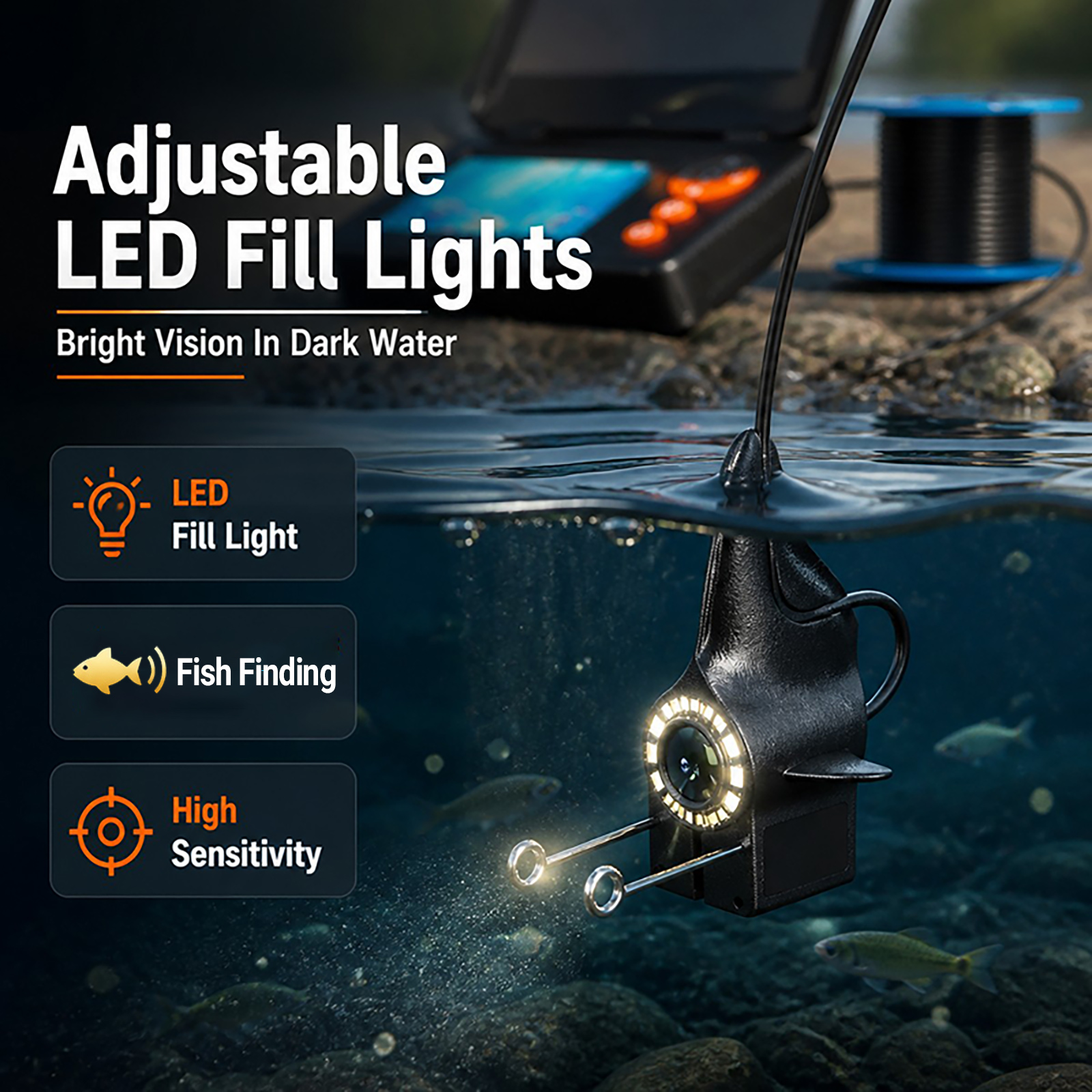1080P HD Underwater Camera Fis - Fish Finder Portable のレビューと価格