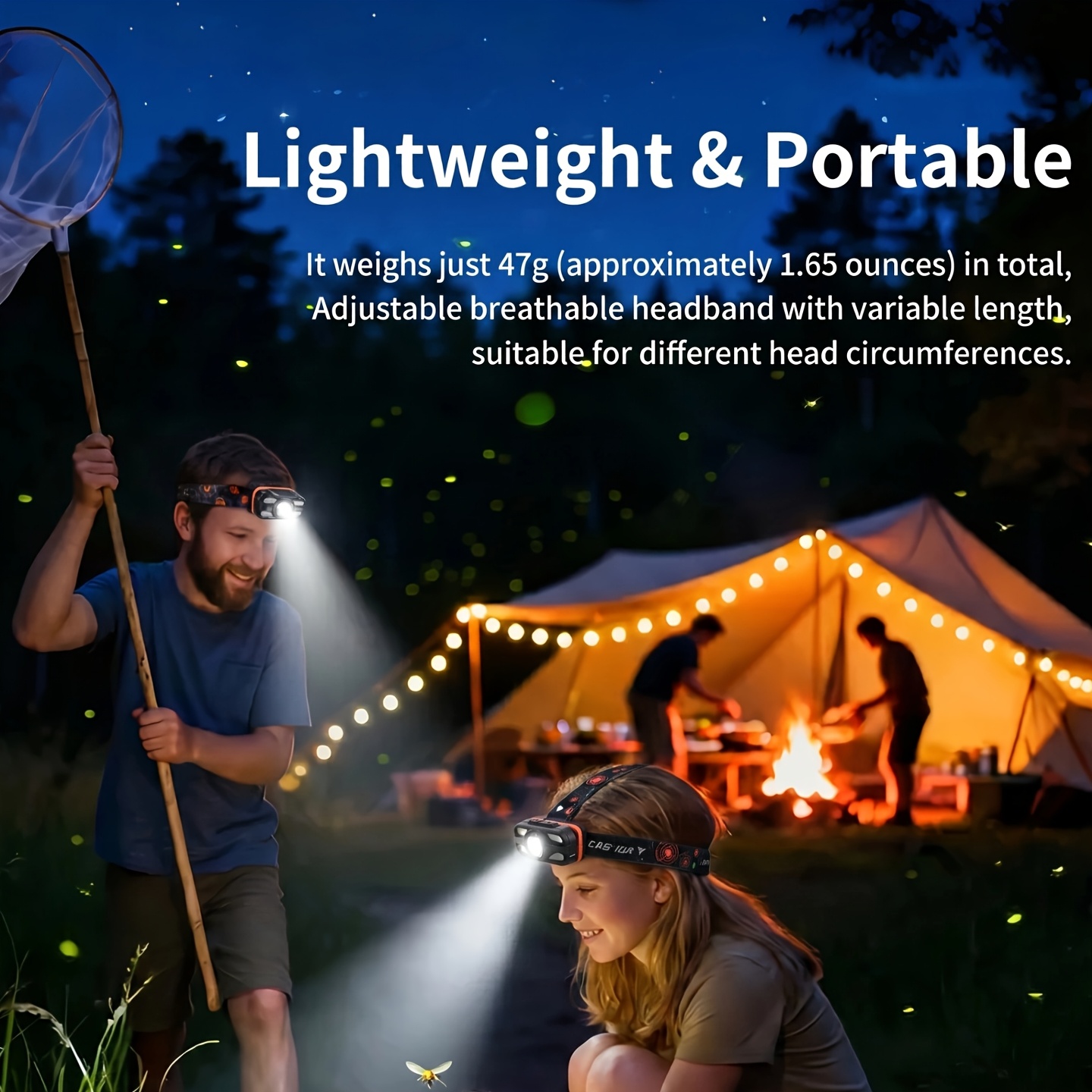 USB Rechargeable LED Headlamp  - Fish Finder Battery のレビューと価格