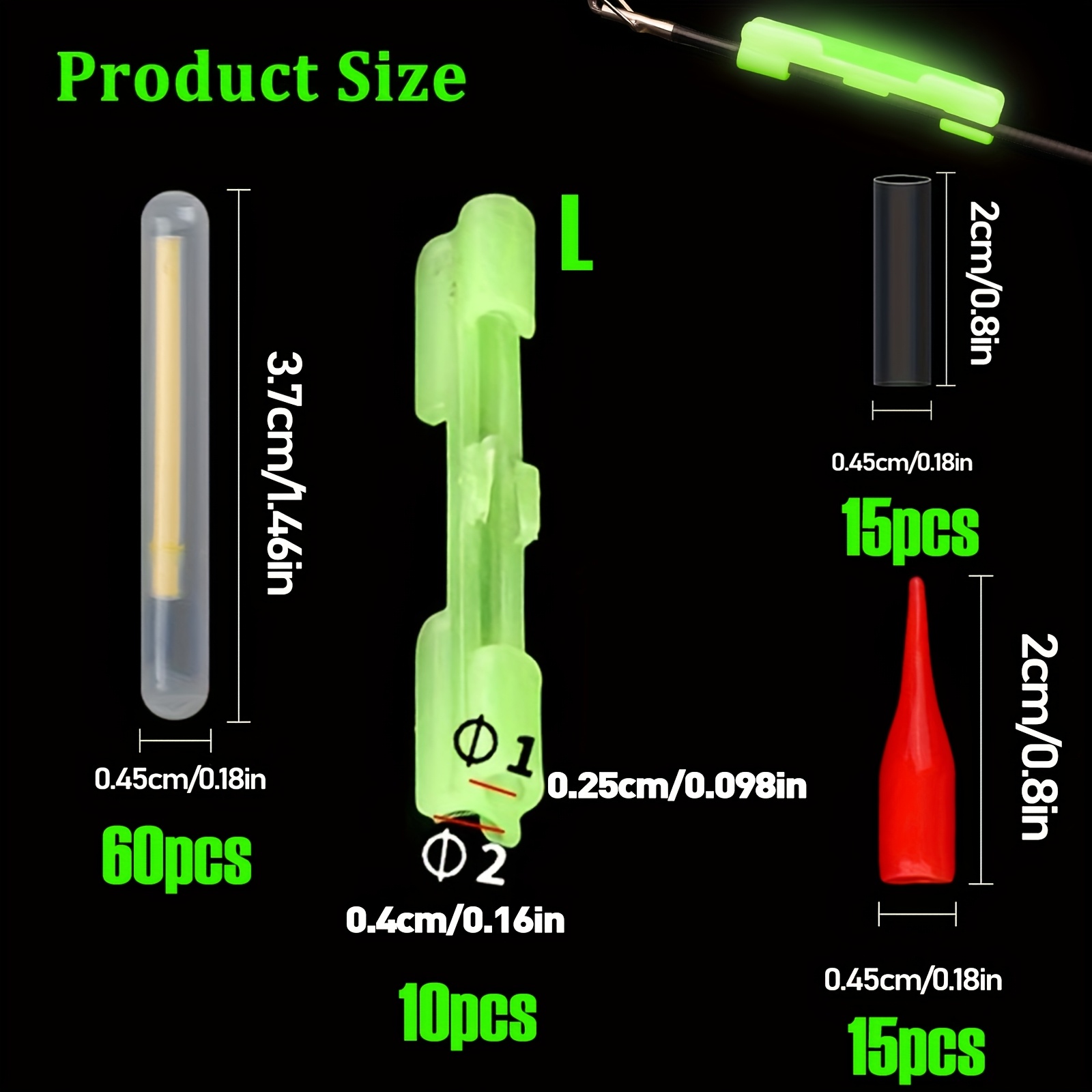100PCS Fishing Glow Sticks Set - Fish Alarm のレビューと価格