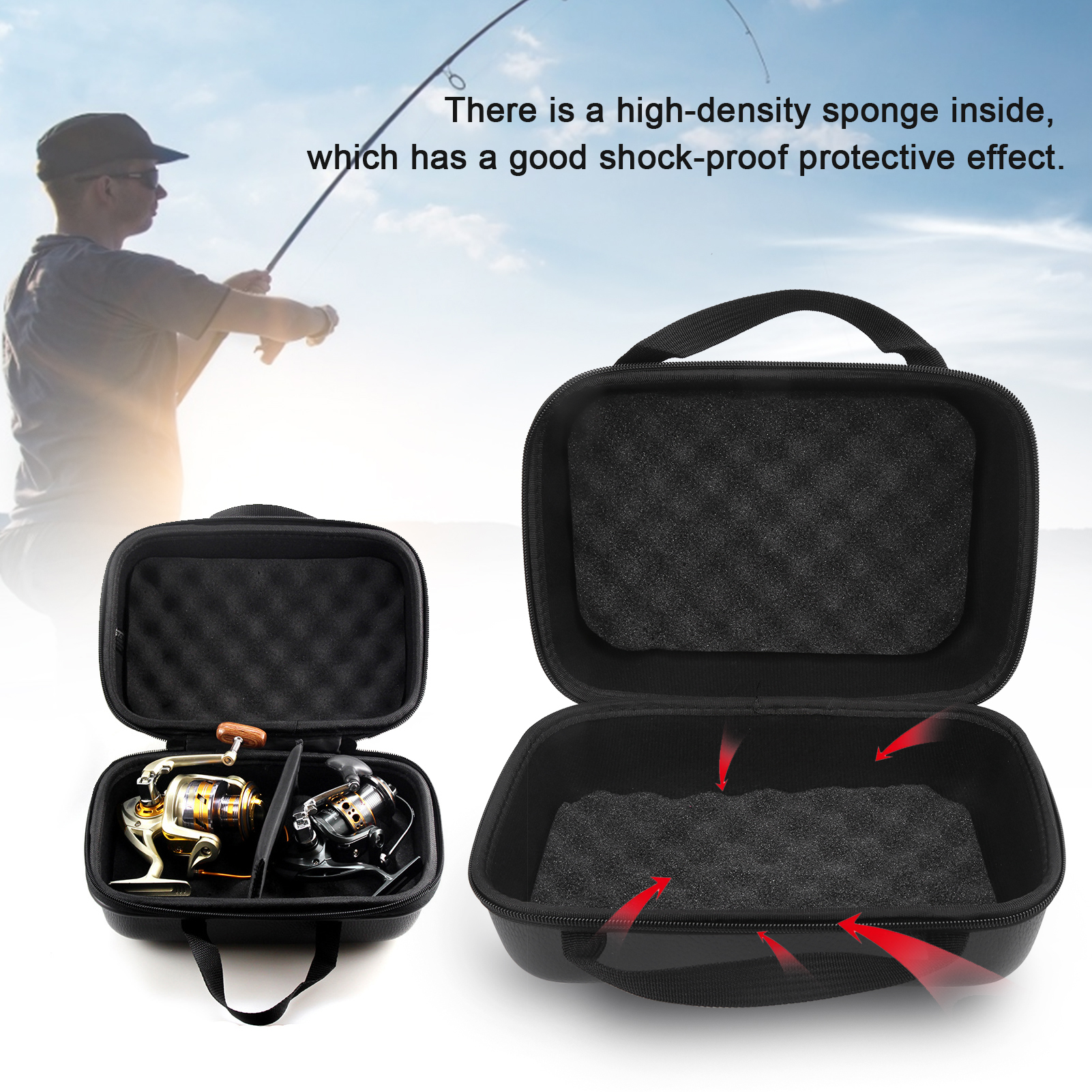 Fishing Reel Cases Cover PU Le - Fish Finder Case のレビューと価格